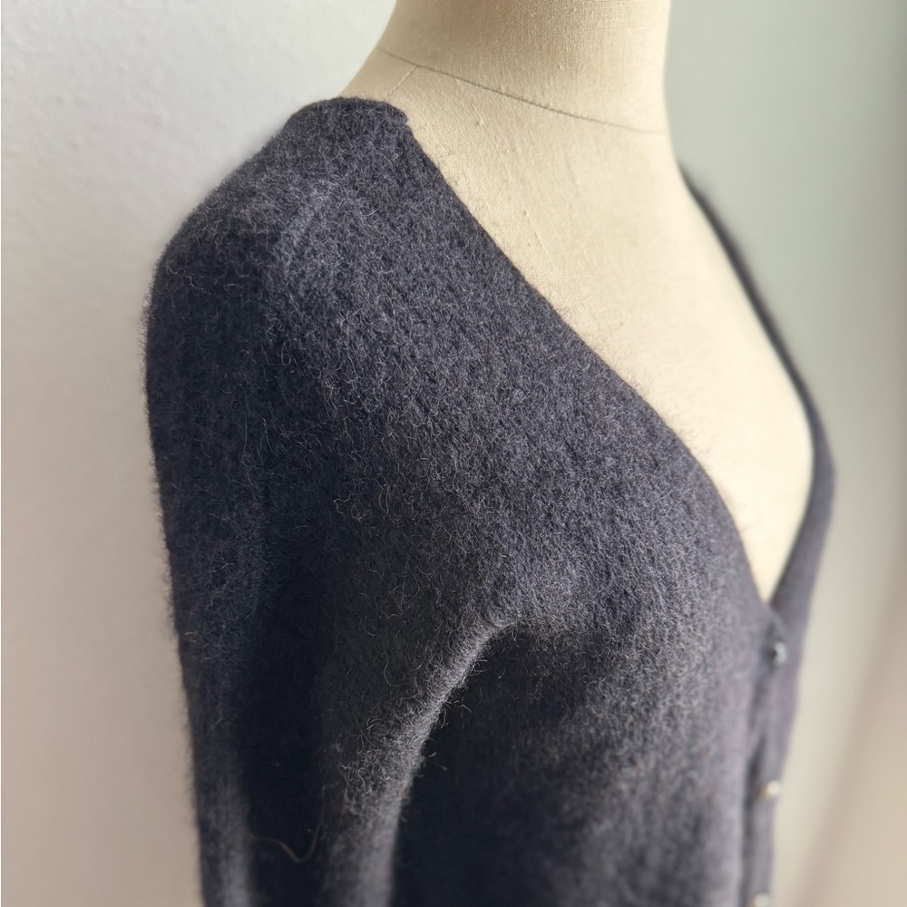La Maille Sezane Barry Cardigan Mohair Alpaca V-Neck Knit Women’s Button - Picture 7 of 15